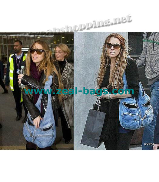 AAA Replica Alexander Wang Donna Hobo Should Bag Blue Lambskin